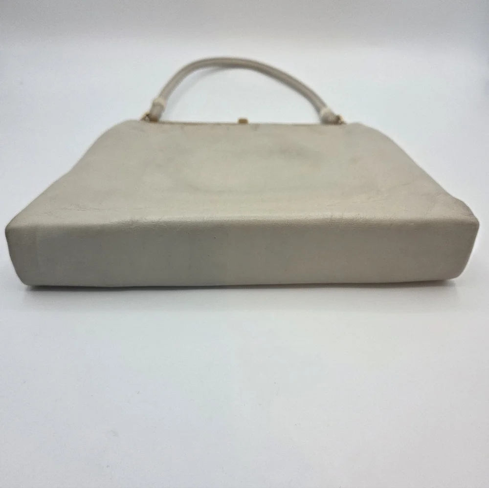 Vintage Rosenfeld Ivory Leather Handbag - Picture 7 of 7